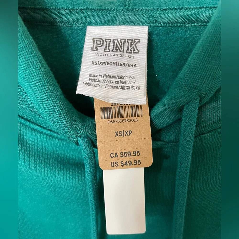 Victoria Secret PINK Everyday Fleece Cropped Hoodie NWT - Picture 3 of 3